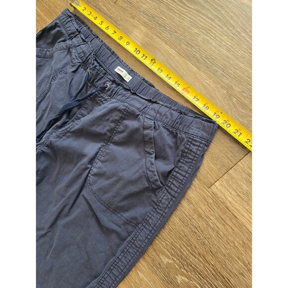 Sonoma Navy Paperbag Waist Capri Pants XXL Stretch Casual Cotton Utility Comfort - Picture 5 of 8